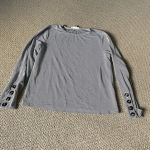 long sleeve button sleeve top